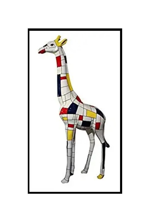 Statue art abstrait Girafe – Style Mondrian mouvement De Stijl– 80 cm