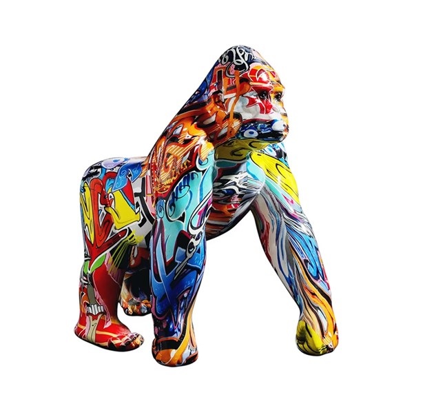 Statue Gorille Graffiti – Pop Art –120cm - art contemporain - street art