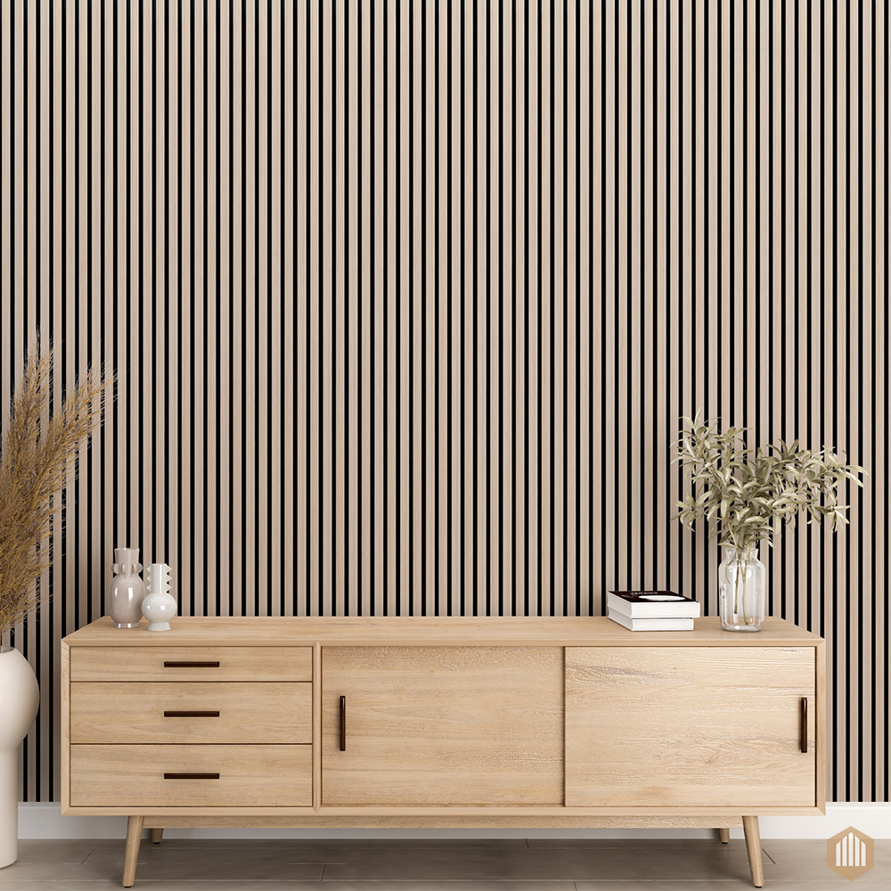 Panneau Acoustique en Bois – Modèle Chêne blanc naturel – Élégance et Performance Sonore