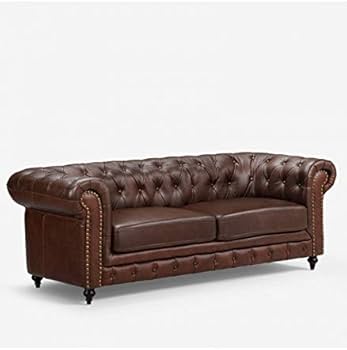Canapé Chesterfield en Cuir de Vachette – Élégance et Confort Intemporel