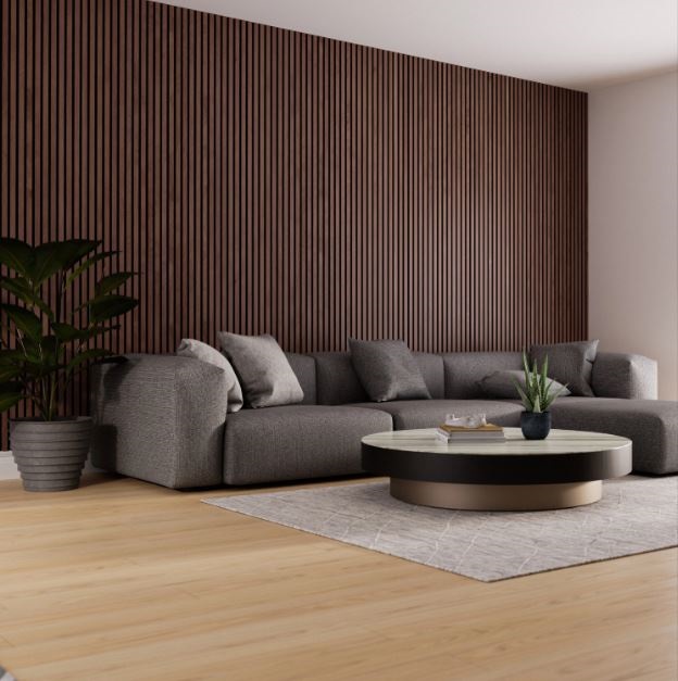 Panneau Acoustique en Bois – Modèle noyer noir naturel– Élégance et Performance Sonore